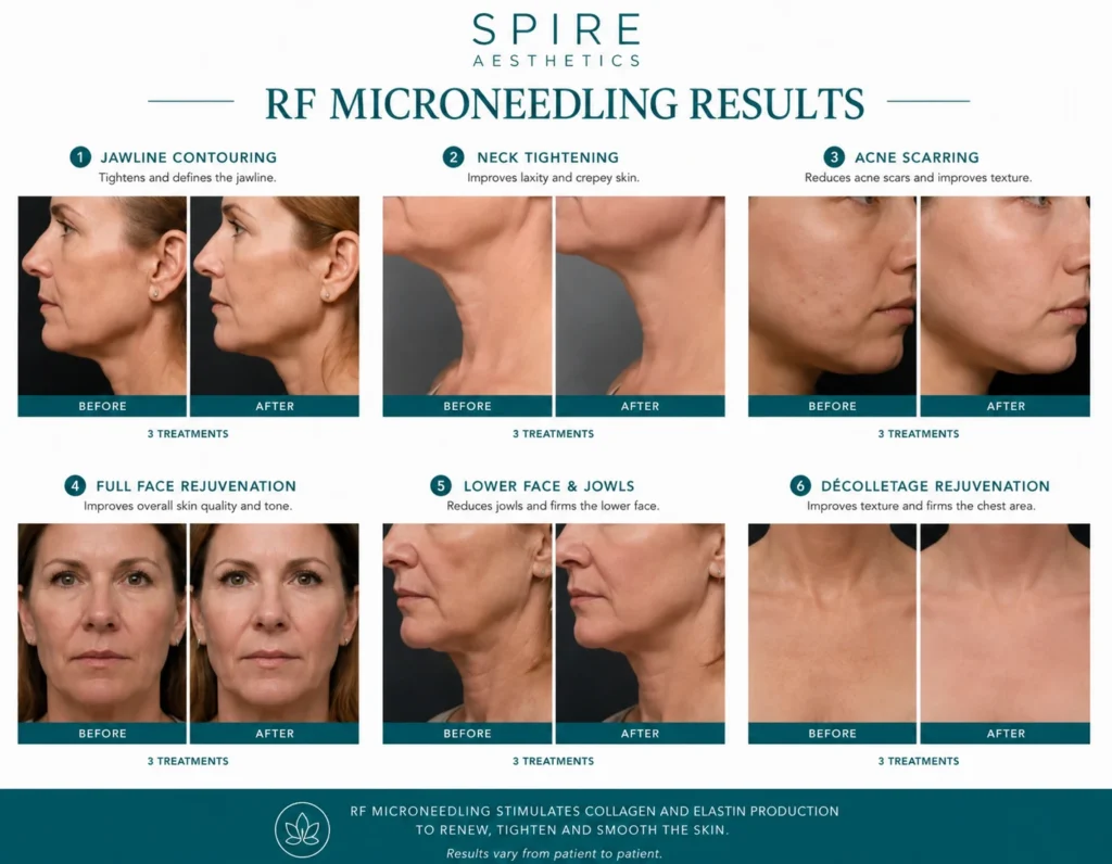 RF Microneedling Skin tightening Underwood results