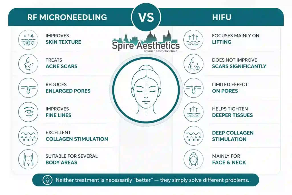 RF Microneedling vs HIFU: Which Treatment Gives Better Results Underwood?